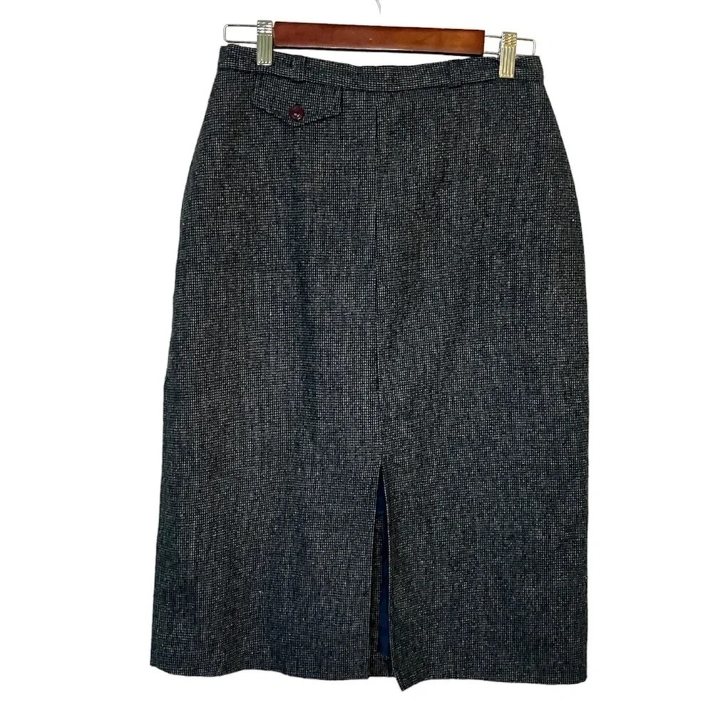 Vintage Jazzie Wool Blend Lined Pencil Skirt Union Tag Made ‎ in Canada